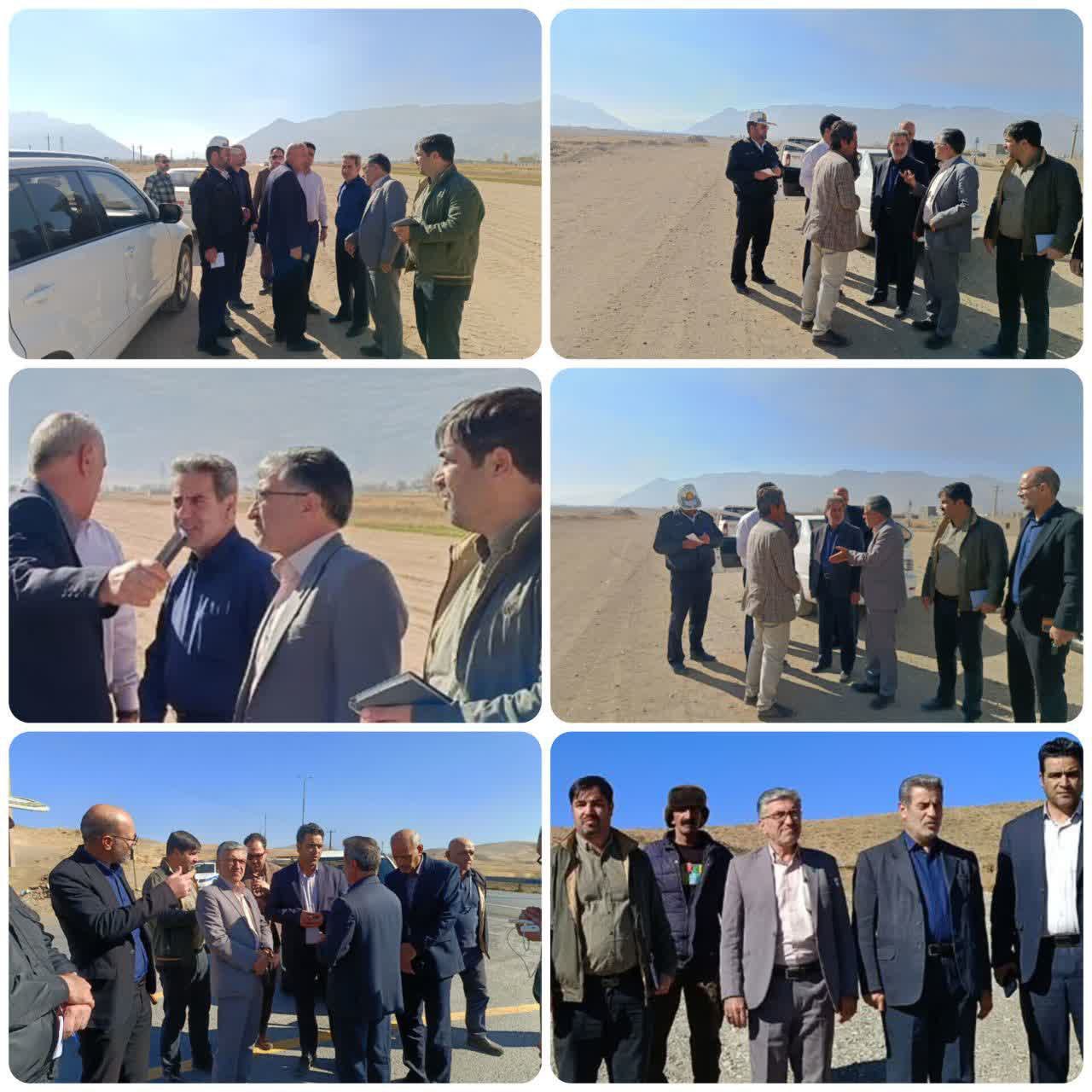 بازدید میدانی مسئولان از بزرگراه اراک ـ خرم‌آباد ـ بروجرد برای تسریع در تکمیل پروژه