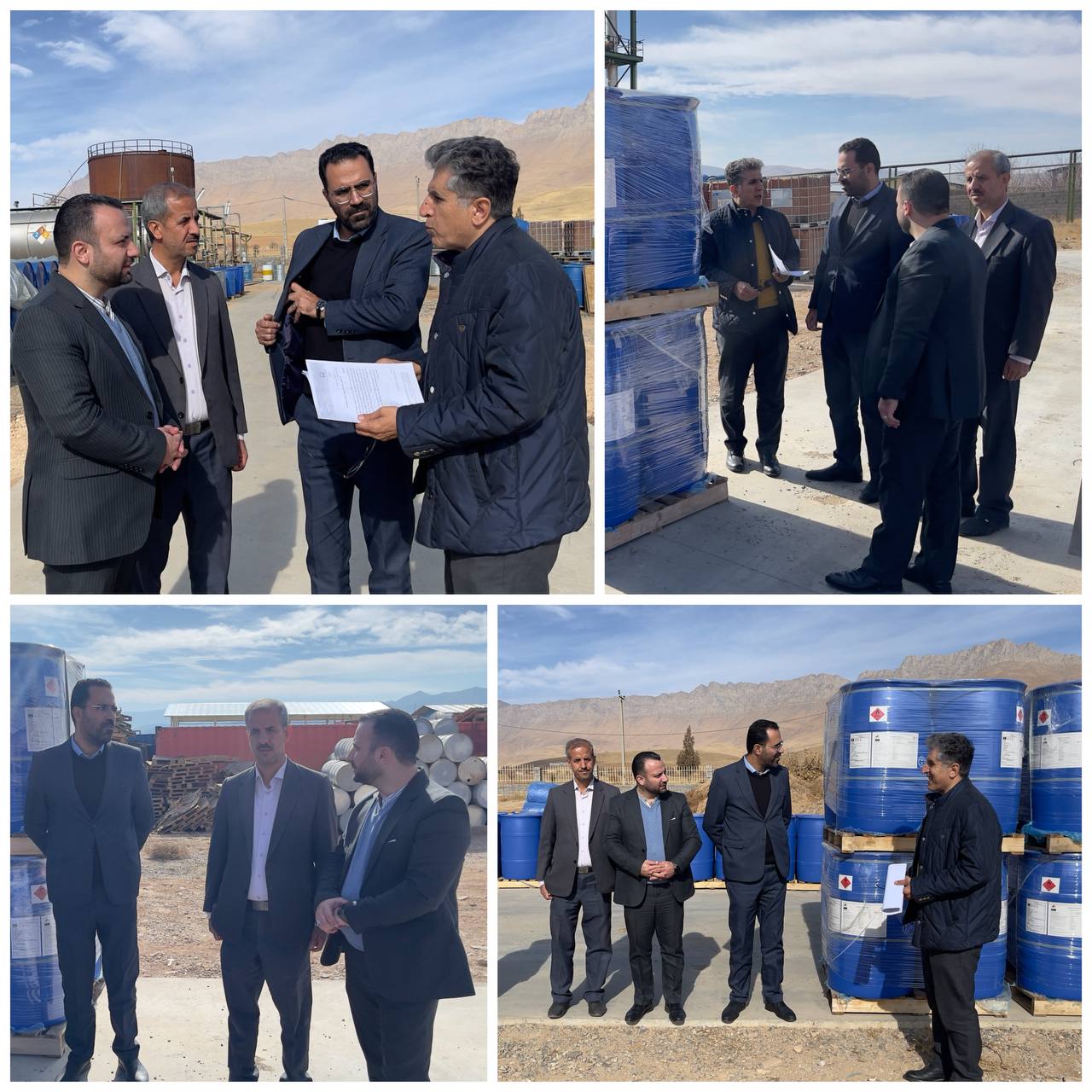 بازدید میدانی مسئولان شهرستان شازند از شرکت صنایع شیمیایی «آیریا اکسیر آویژه» در شهر صنعتی آستانه